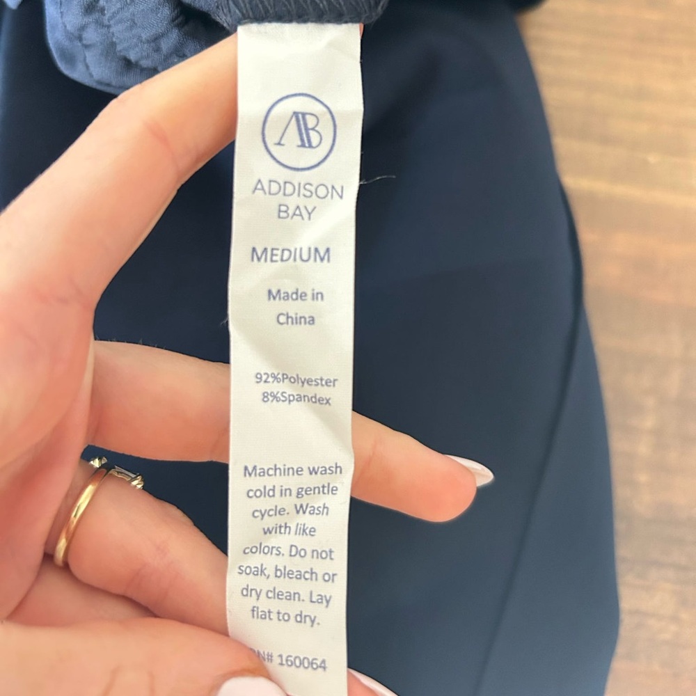 Addison Bay   Active Crepe Twiggy Pant Versatile Navy Medium NWT - Picture 7 of 10